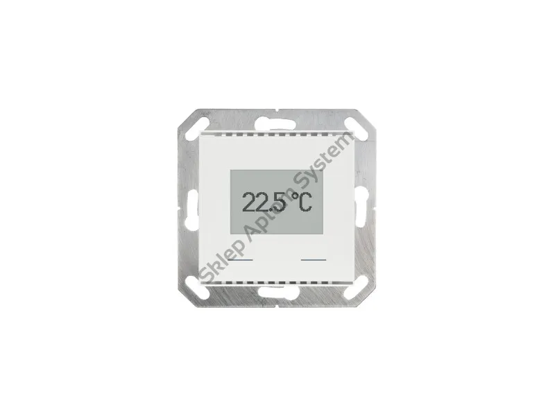 KNX T-UP Touch ► wewnętrzny czujnik temperatury KNX, szklany, z wyświetlaczem, 2 przyciski, format 55