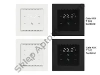 Cala KNX T 201 Sunblind ► wewnętrzny, dotykowy sterownik pokojowy KNX / czujnik temperatury, sterowanie zacienieniem - przyciski, wyświetlacz, F55 - 8