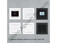 Cala KNX T 201 Sunblind ► wewnętrzny, dotykowy sterownik pokojowy KNX / czujnik temperatury, sterowanie zacienieniem - przyciski, wyświetlacz, F55 - 9