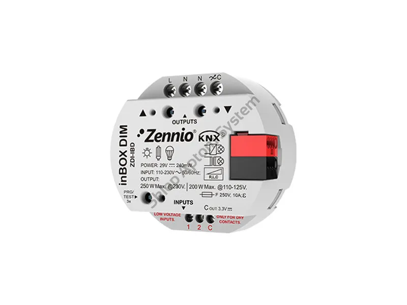 InBOX DIM ► Uniwersalny moduł ściemniający KNX 1-kanałowy RCL, LED, CFL - 250W @230VAC, ściemniacz, dimmer
