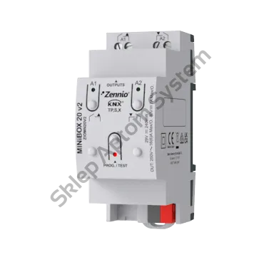 ZIOMN20V2, MINIBOX20 v2 MN20, moduł KNX: 2 wyjścia 16A, KNX Secure