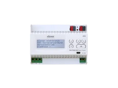 KNX PS640 ► zasilacz magistrali KNX 640 mA + wyświetlaczem LCD