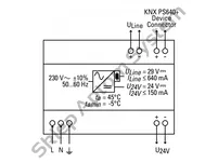 KNX PS640+ ► zasilacz magistrali KNX 640 mA + wyświetlacz LCD + sterowanie z magistrali  - 2