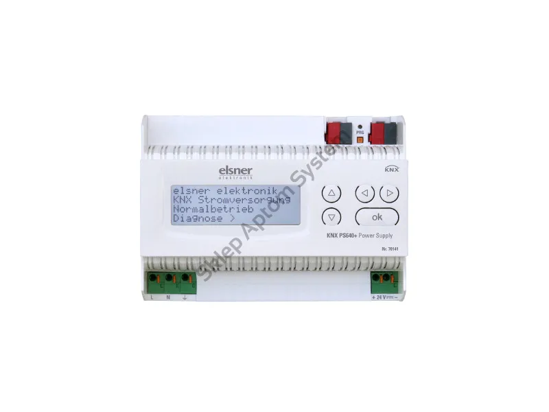 KNX PS640+ ► zasilacz magistrali KNX 640 mA + wyświetlacz LCD + sterowanie z magistrali 