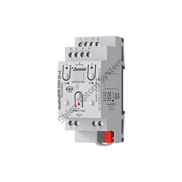 HeatingBOX 230V 2X v2 ► aktor do sterowania ogrzewaniem / systemem grzewczym wodnym z zaworami 230V, 2 wyjść 230V, 2 wejść