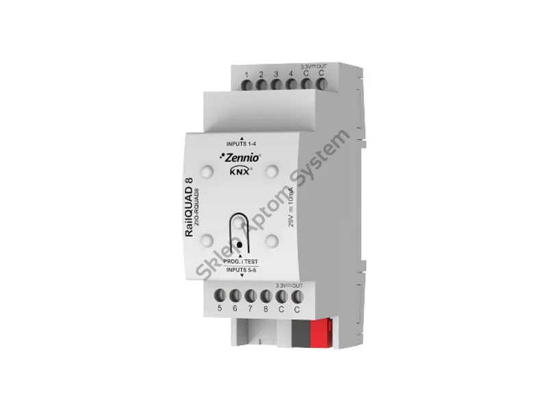 Rail QUAD8 ► sensor analogowy / binarny KNX, 8 wejść A/D