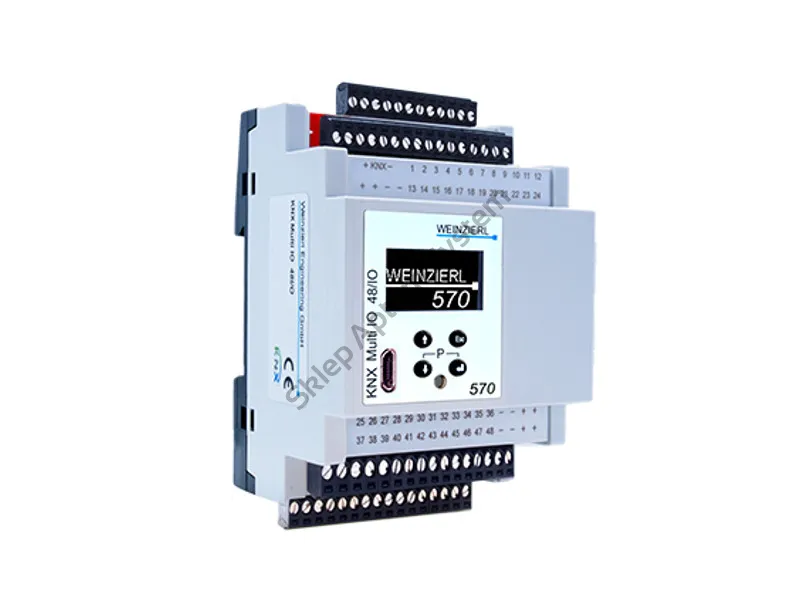 KNX Multi IO 570 Weinzierl uniwersalny interfejs, 48 wejść/wyjść binarnych