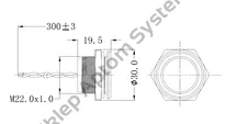 PX-13 ► Przycisk piezoelektryczny wandaloodporny czarny - 3